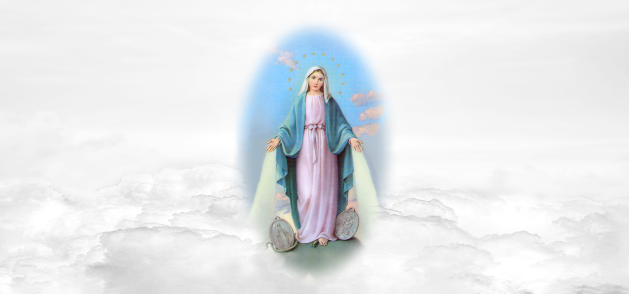 Lady of the Miraculous Medal A Clouds White